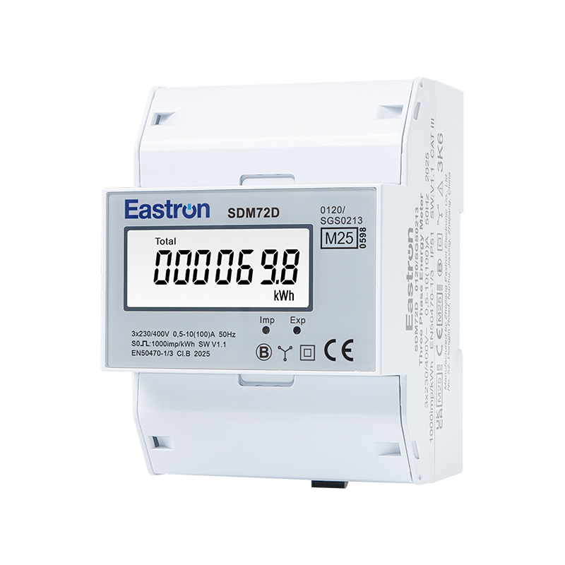 SDM72D MID 3 fase kWh meter 100A LCD MID gekeurd - Sdm72d 3 - SDM72DMID